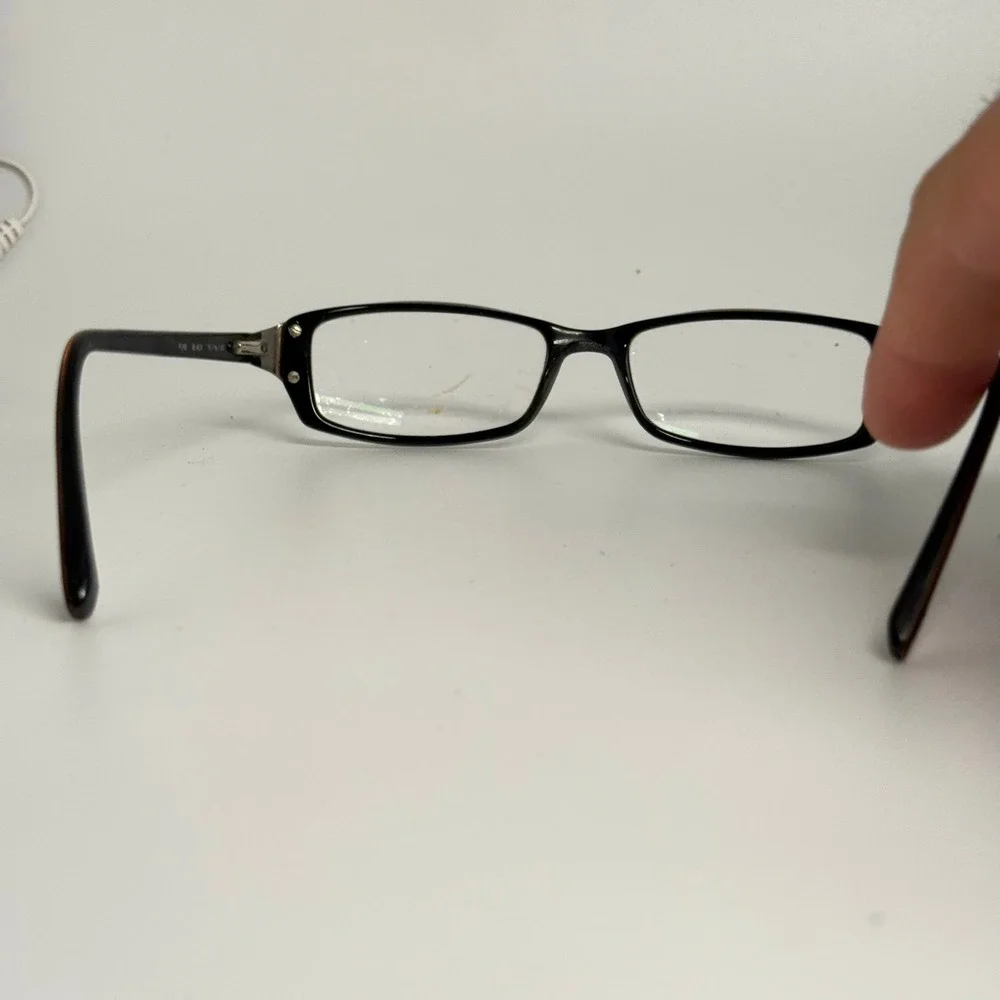 Converse Pure Black Rectangular Eyeglasses 51-16-135 Star Logo Frames